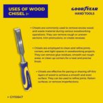 Goodyear 3 Pcs. Wood Chisel Set with Striking Head