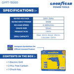 Goodyear Electric Drill Machine (Corded) 10mm – 500W