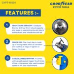 Goodyear Impact Drill Machine 13mm (Corded) – 600W – 01